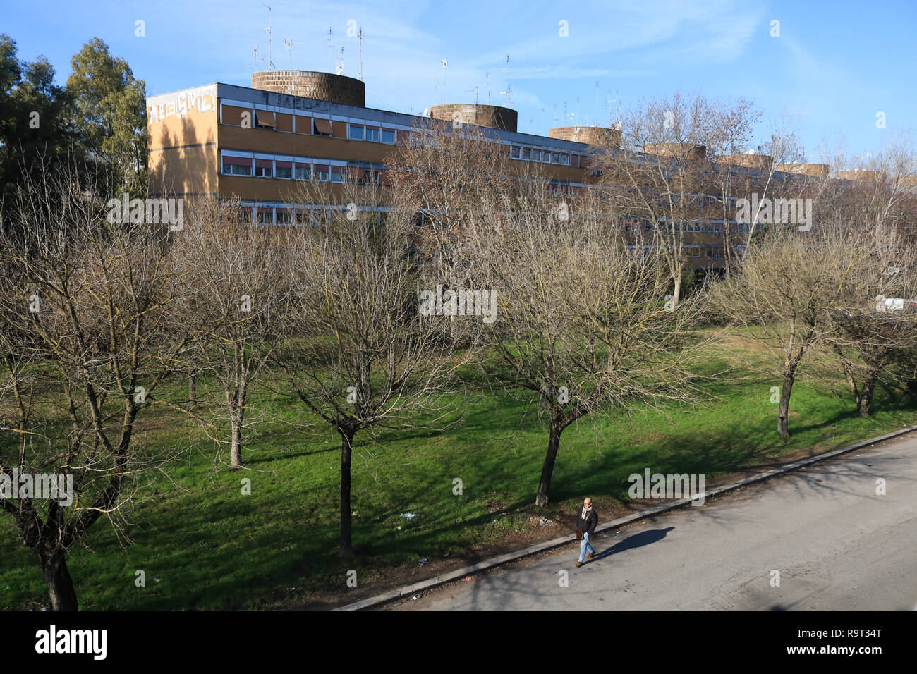 Rome, Italy. 29th Dec, 2018. A view of the former 1960 Olympic village for 83 competing nations is bathed in sunshine as Rome experiences unseasonably warm weather for December. Rome hosted the 1960 Summer Olympics which was officially known as the 17th Olympiad  Credit: amer ghazzal/Alamy Live News Stock Photo