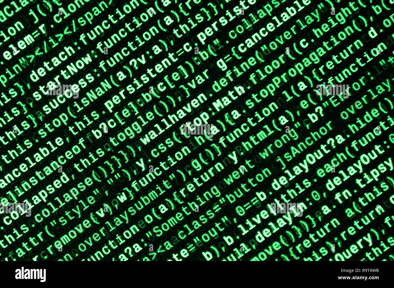 Computer program preview. Programming code typing. Information ...