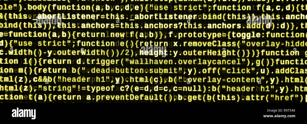 Computer program preview. Programming code typing. Information ...