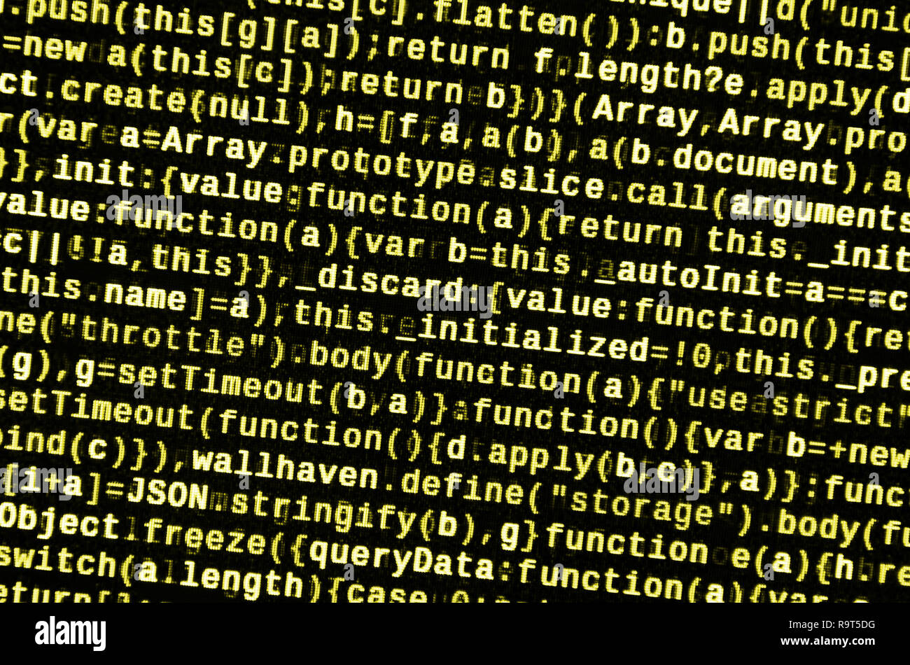Computer program preview. Programming code typing. Information ...