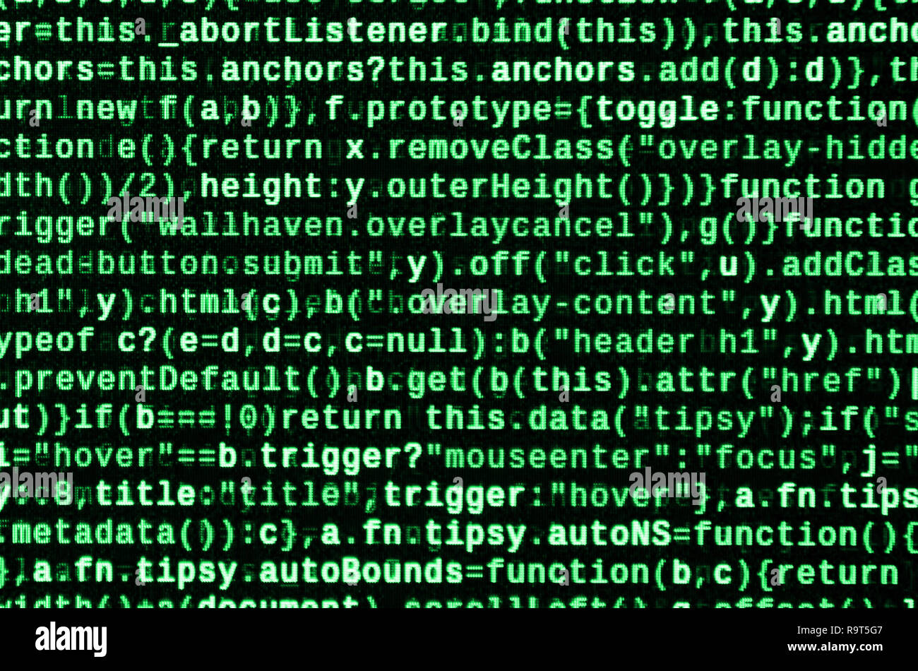 Computer program preview. Programming code typing. Information ...
