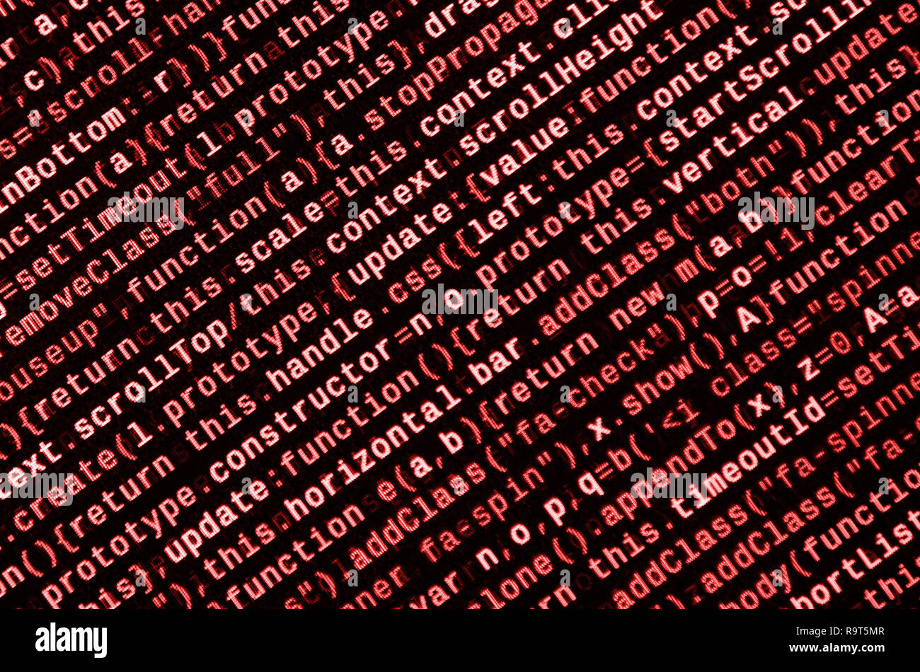 Javascript functions, variables, objects. Monitor closeup of function ...