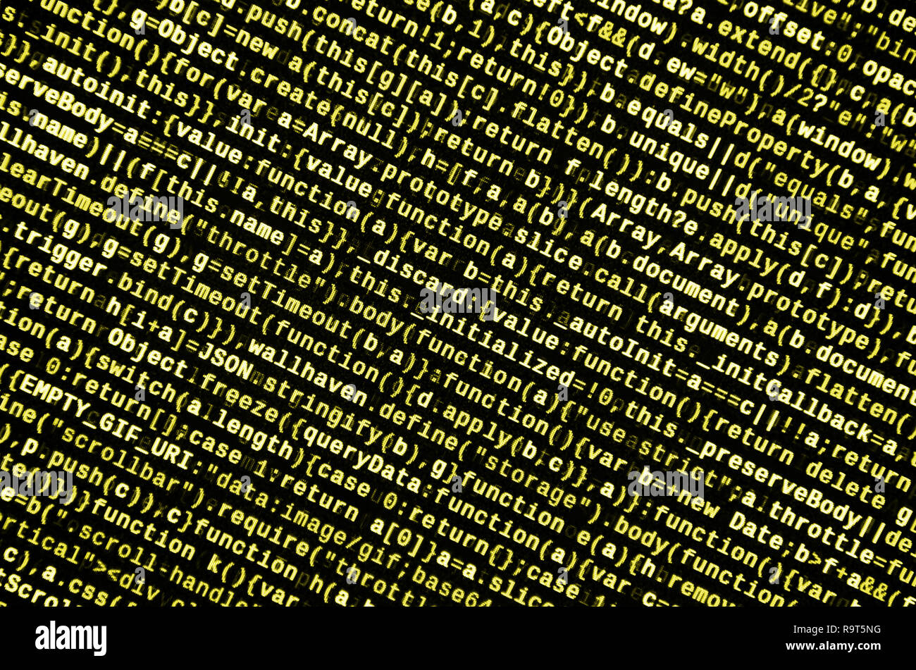 Javascript functions, variables, objects. Monitor closeup of function ...