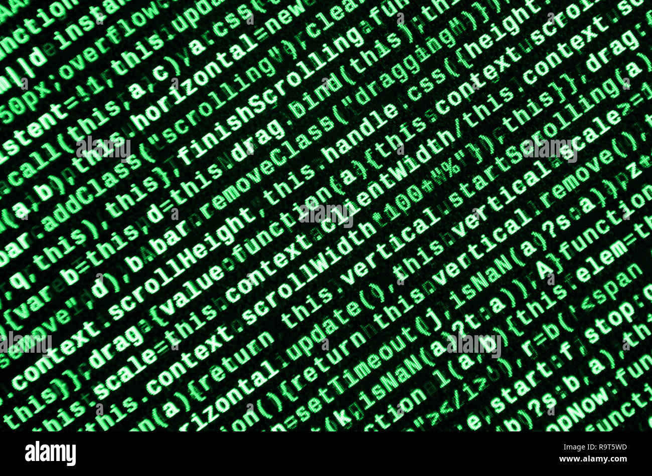 Computer program preview. Programming code typing. Information ...
