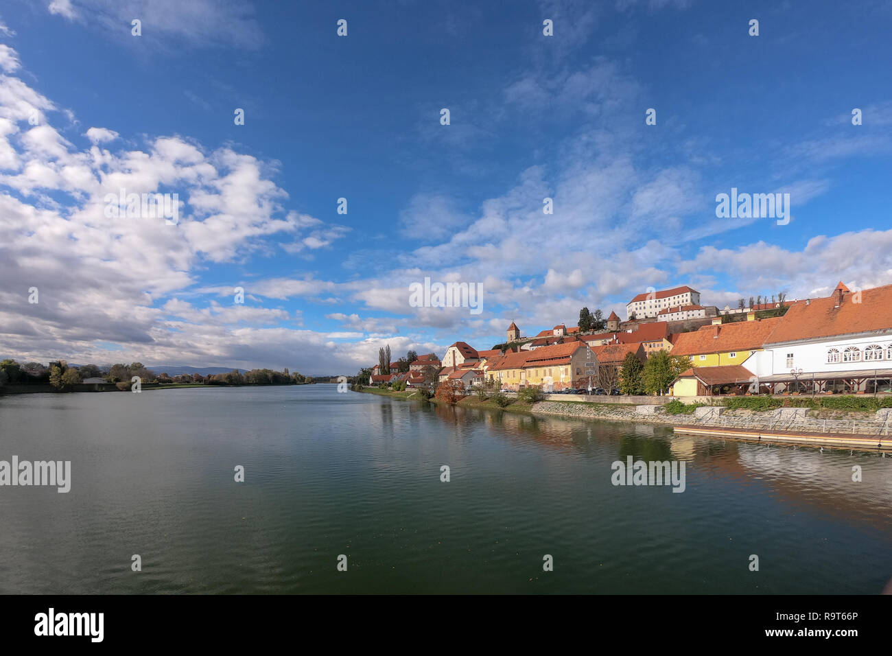 Ptuj, oldest town in Slovenia, ancient medieval castle overlooking ...