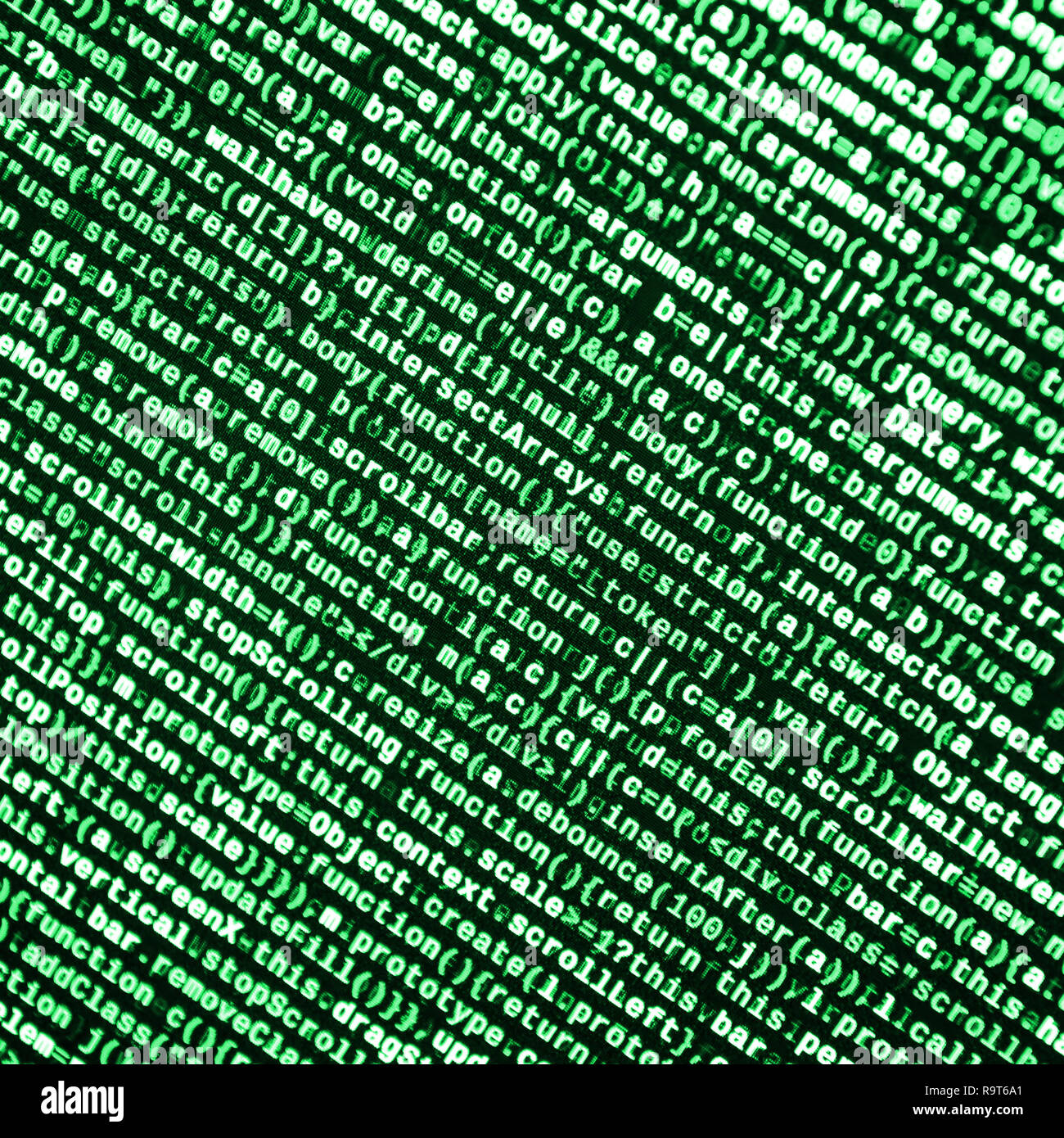 Javascript functions, variables, objects. Monitor closeup of function ...