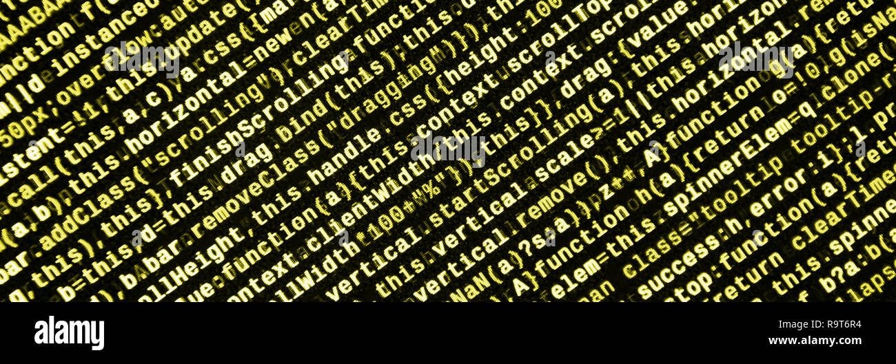 Computer program preview. Programming code typing. Information ...