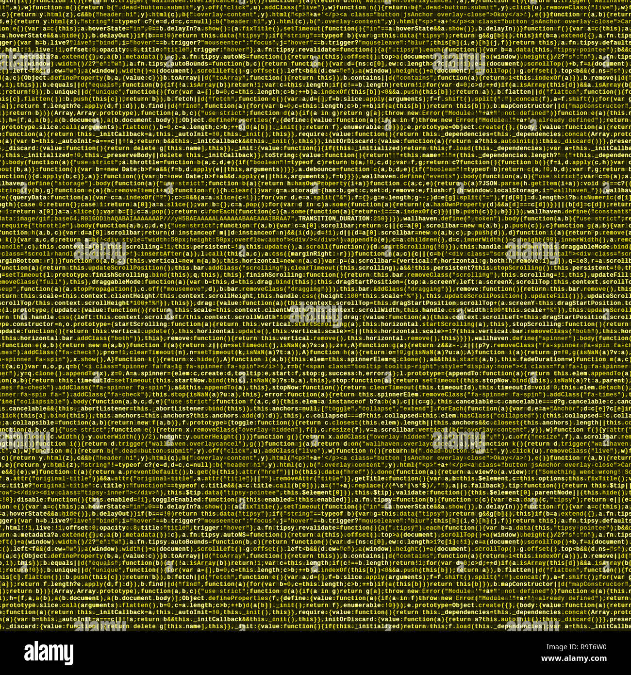 Computer program preview. Programming code typing. Information technology website coding standards for web design Modern tech. CSS, JavaScript and HTM Stock Photo