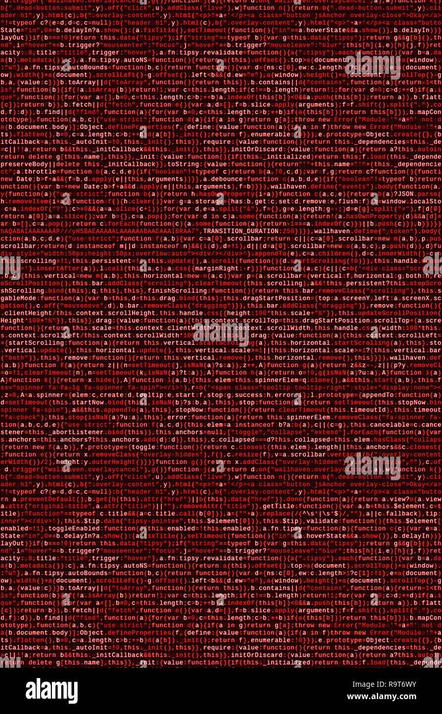 Computer program preview. Programming code typing. Information ...