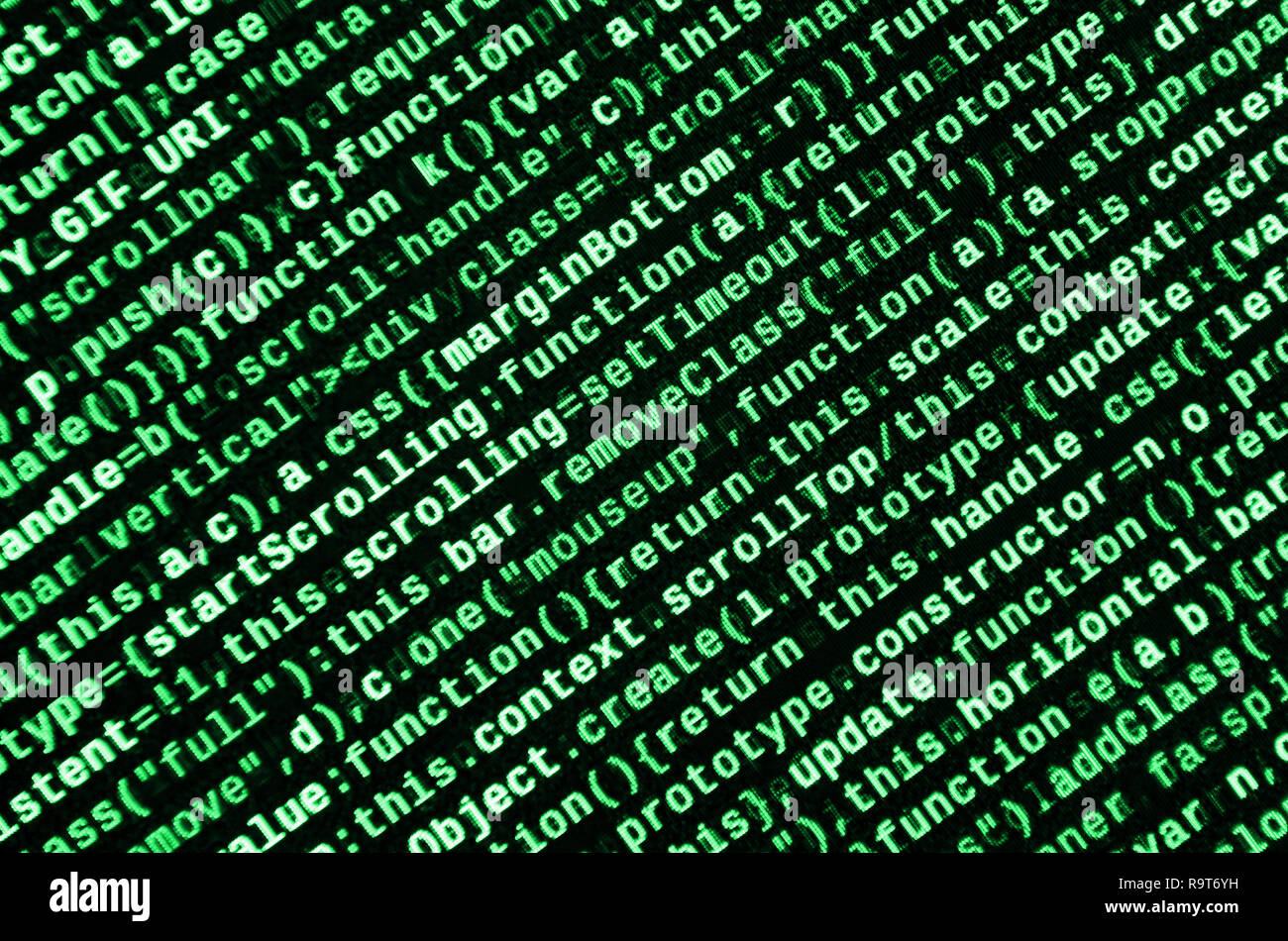 Computer program preview. Programming code typing. Information ...