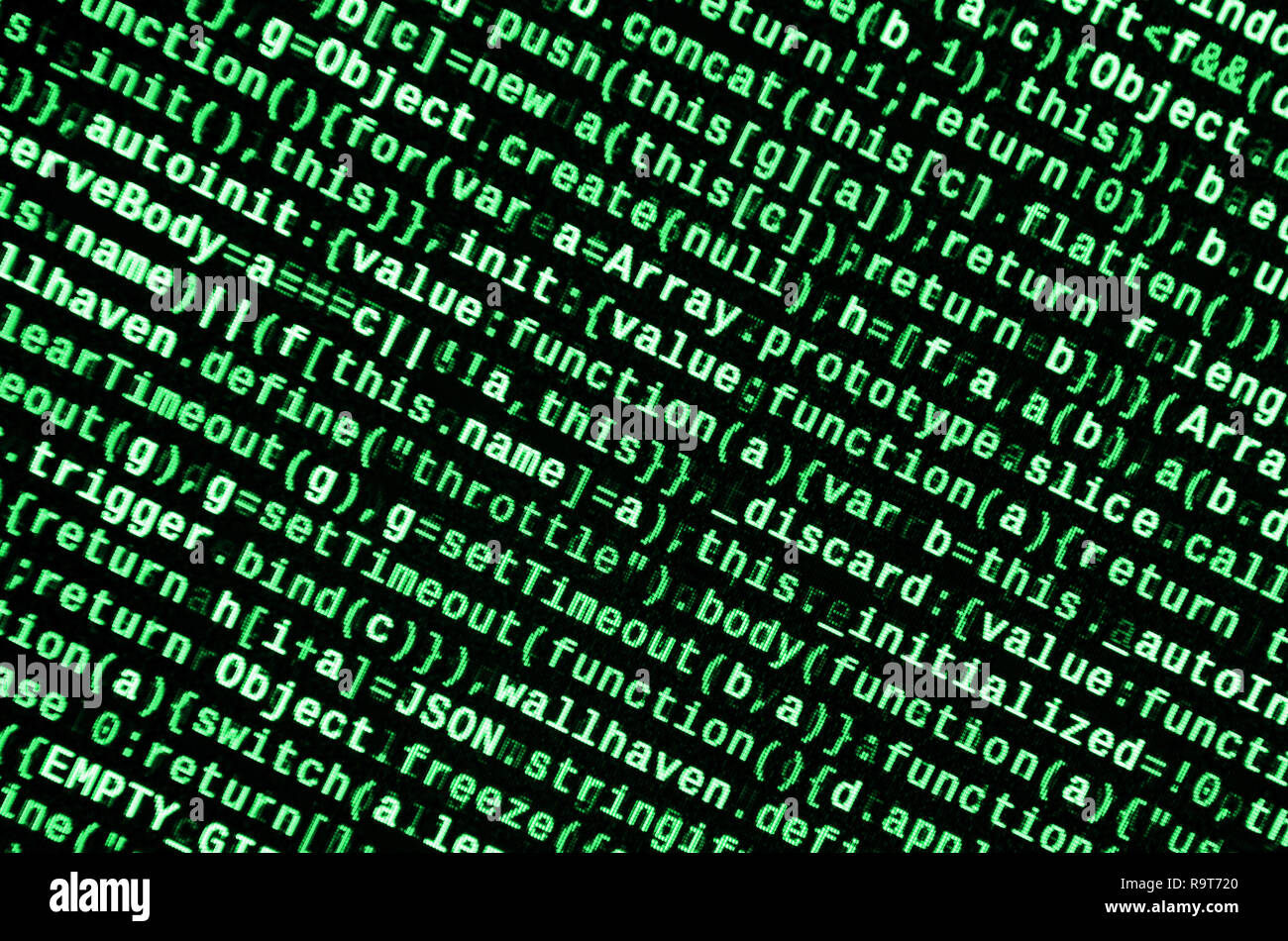 Computer program preview. Programming code typing. Information ...