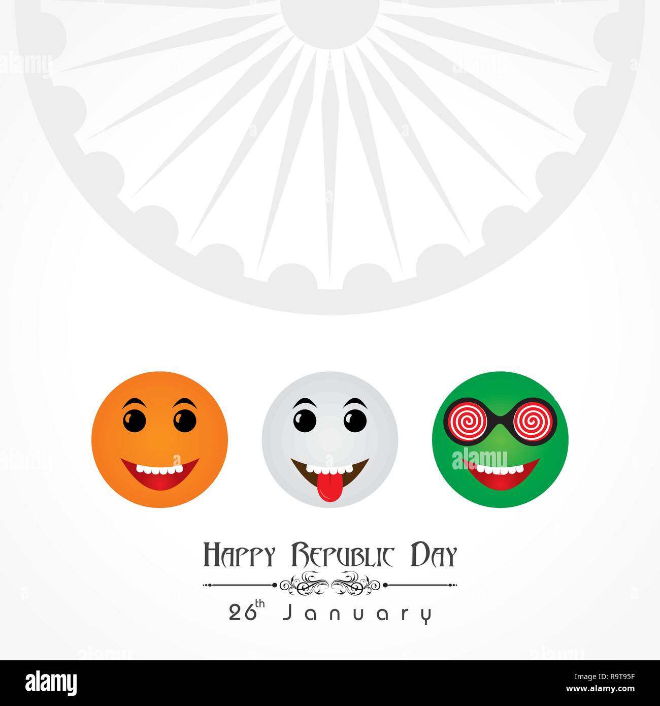 Happy Republic Day of india illustration vector, poster design stock vector Stock Vector