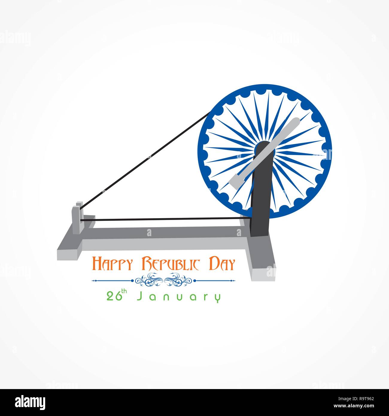 Happy Republic Day of india illustration vector, poster design stock vector Stock Vector