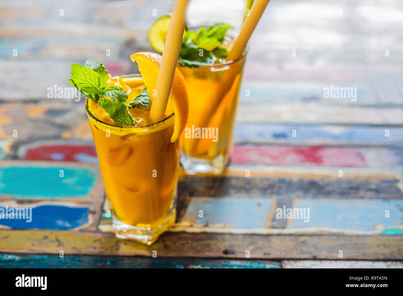 Immune boosting, anti inflammatory smoothie with orange and turmeric