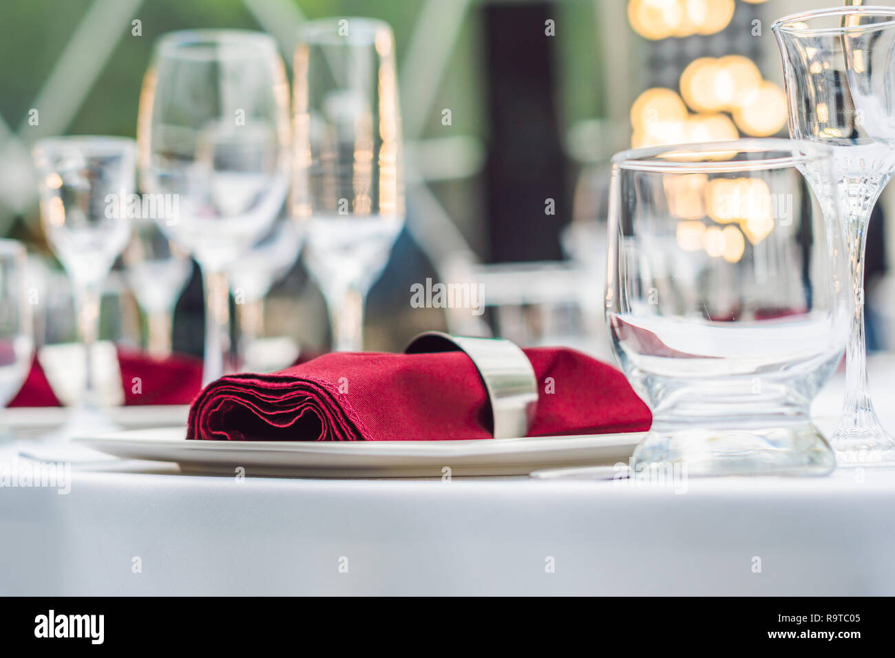 Wedding Table Decoration Catering Service Table Set For An Event