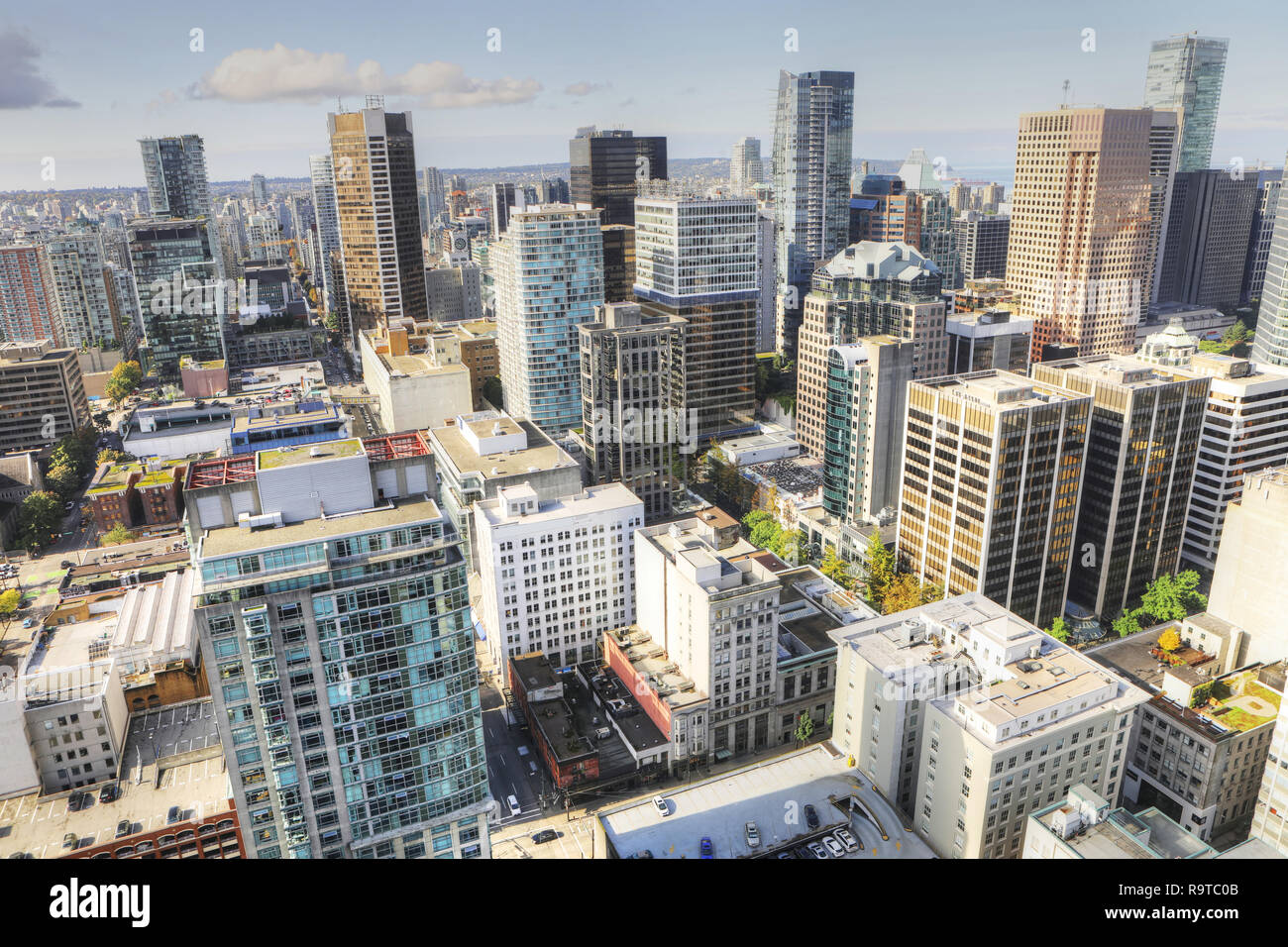 An aerial of the Vancouver, Canada downtown Stock Photo - Alamy