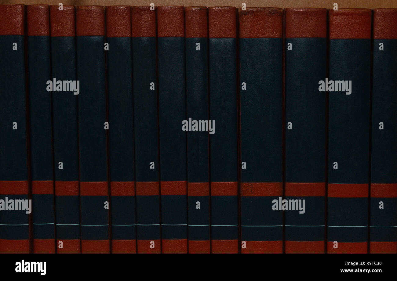 Composition with old vintage hardback books Stock Photo