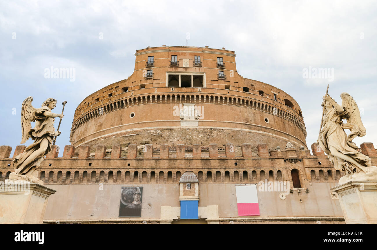 Mausoleum of Hadrian - Castel Sant Angelo in Rome City, Italy Stock ...