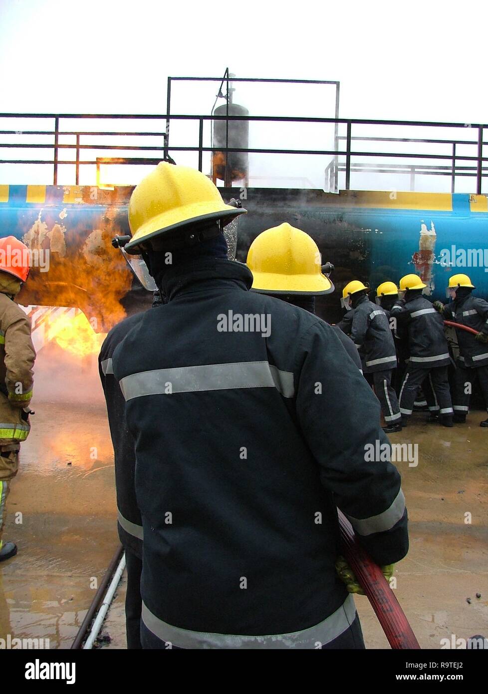 RTC, fuel tanker fire Stock Photo
