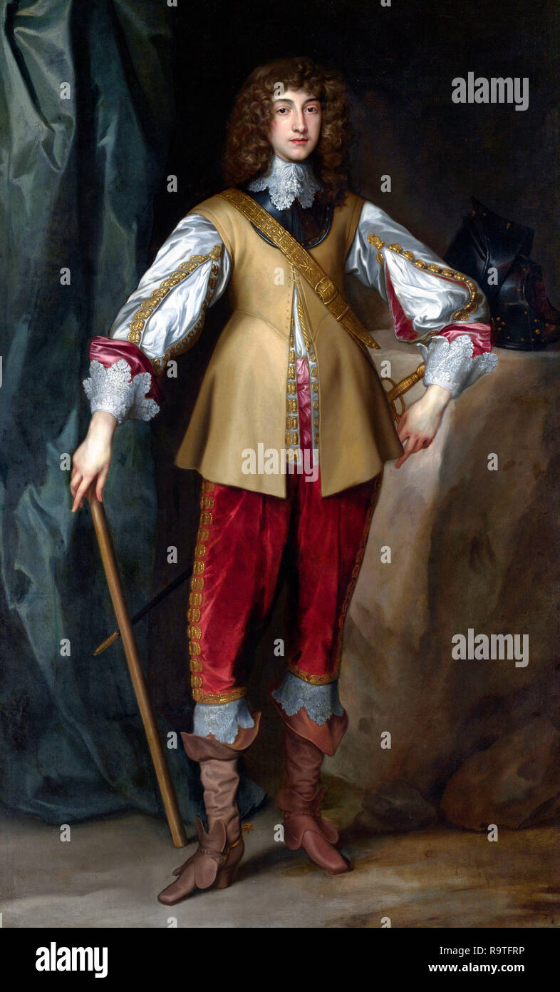 Portrait of Prince Rupert, Count Palatine (1619-1682) - Anthony van Dyck, circa 1637 Stock Photo