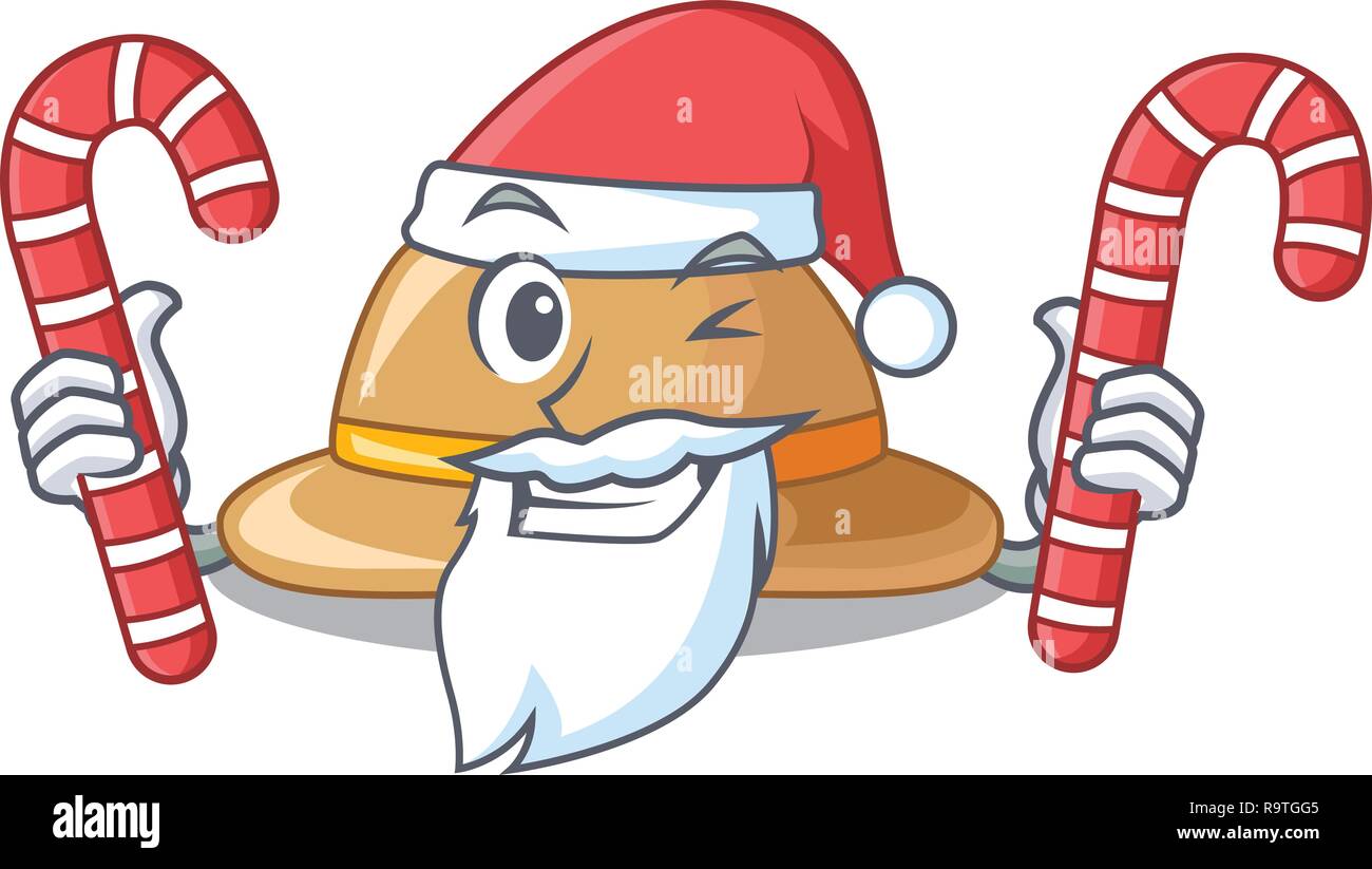 Santa with candy cork hat in a cartoon style Stock Vector Image & Art
