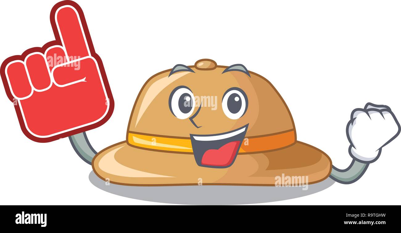 Foam finger cork hat in a cartoon style Stock Vector Image & Art Alamy