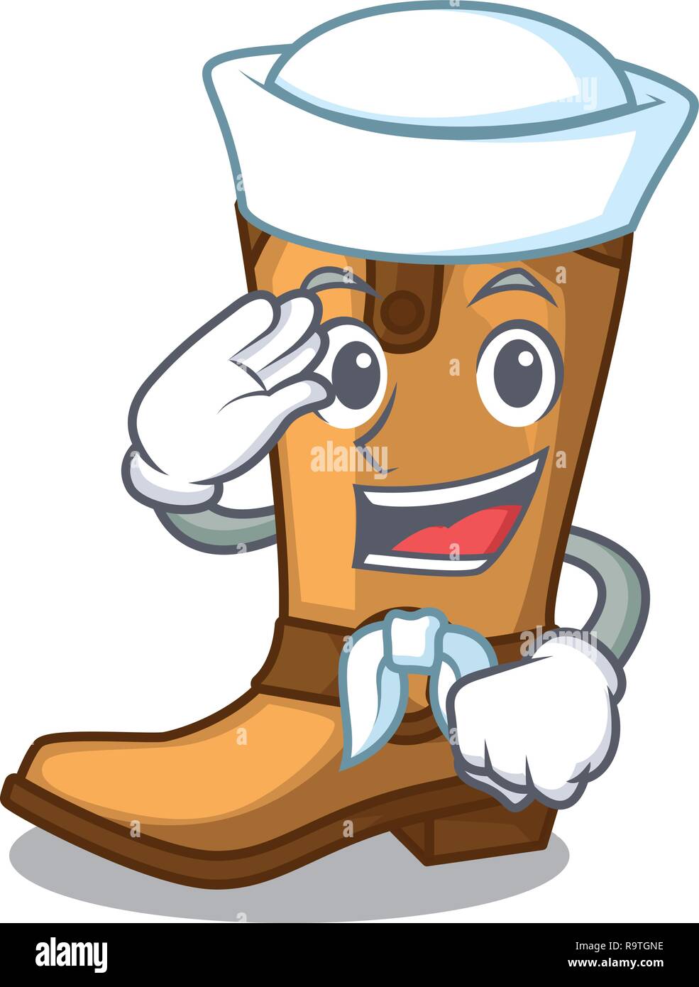 Sailor cowboy boots in the shape cartoon Stock Vector Image & Art - Alamy