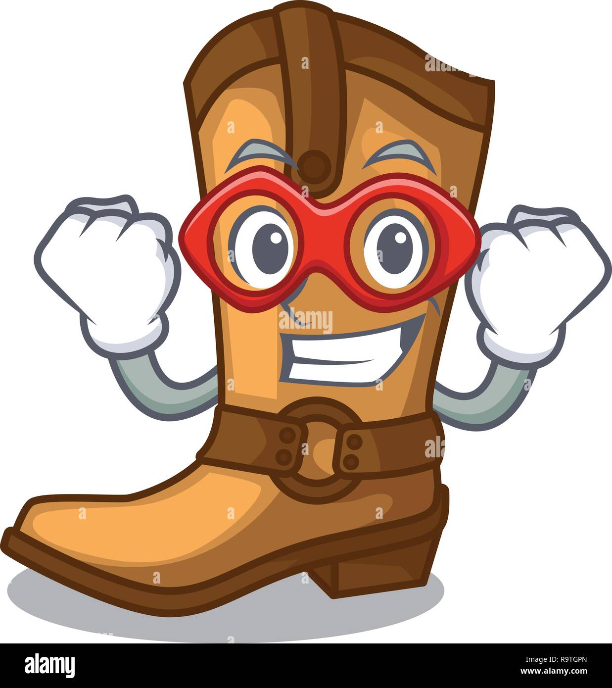 Super hero cowboy boots isolated in the mascot Stock Vector Image & Art ...