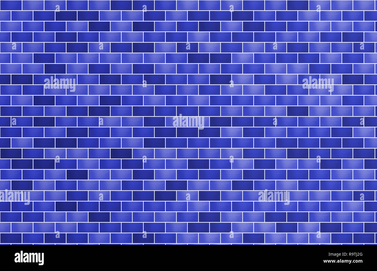 brick wall for background dark blue horizontal Stock Photo