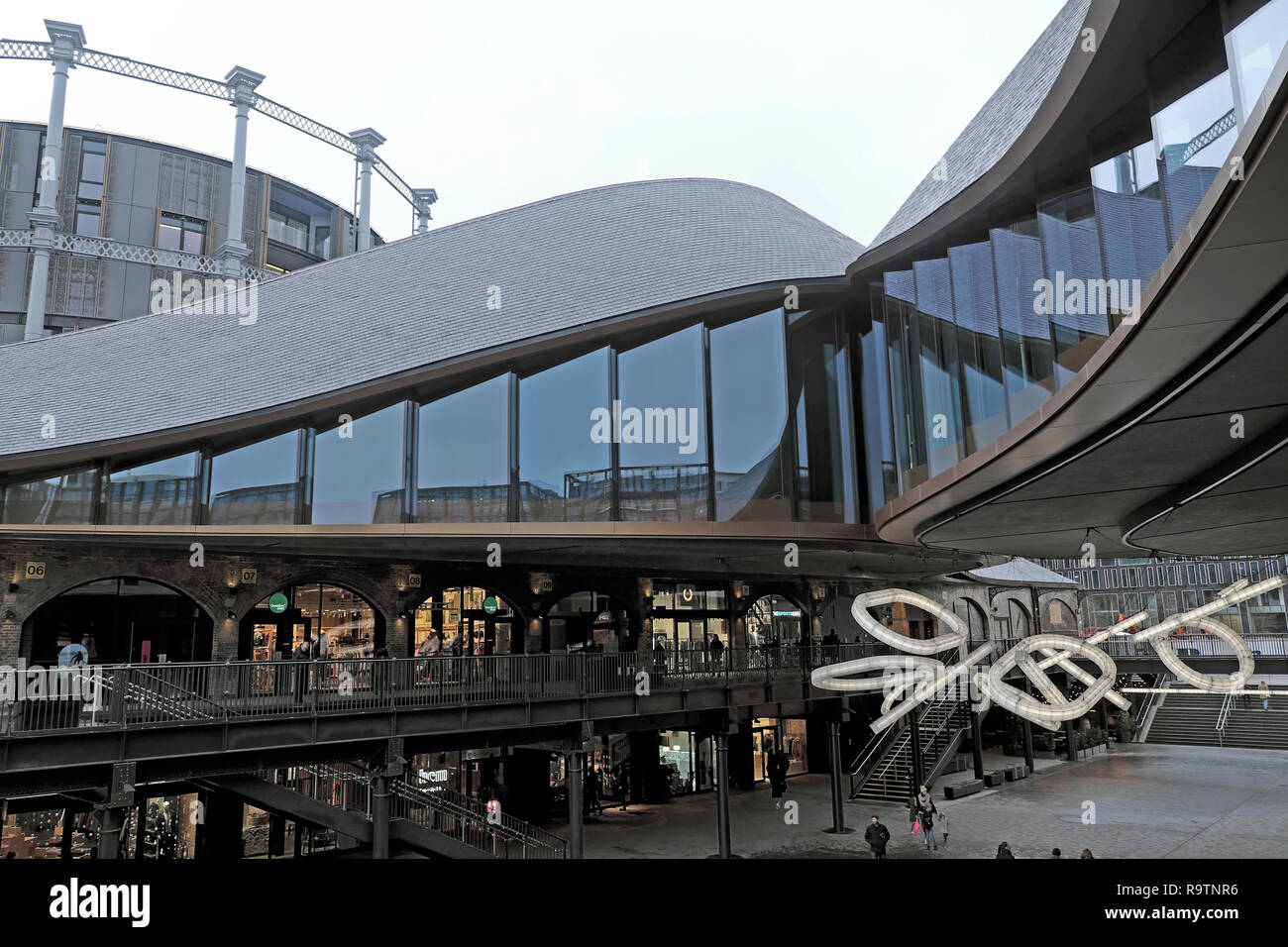 Coal Drops Yard & Gasholders apartment building modern architecture in the Kings Cross area