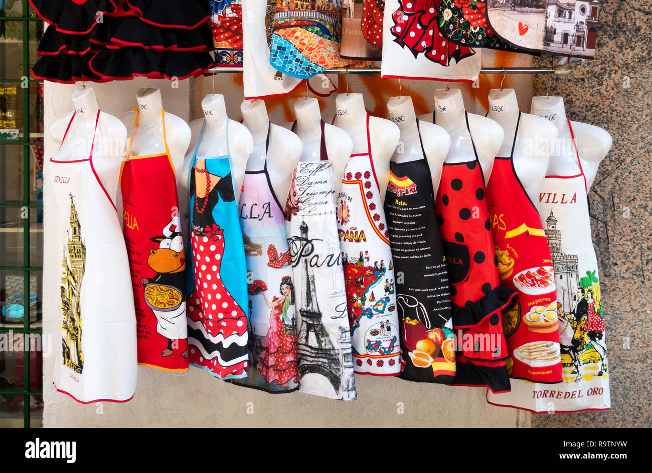 Aprons for tourists in Spain Stock Photo Alamy