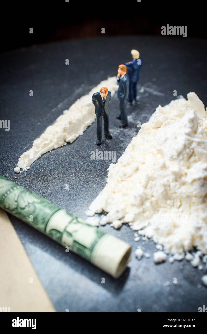 Drug Addiction Conceptual Metaphor Miniature Businessmen Doing