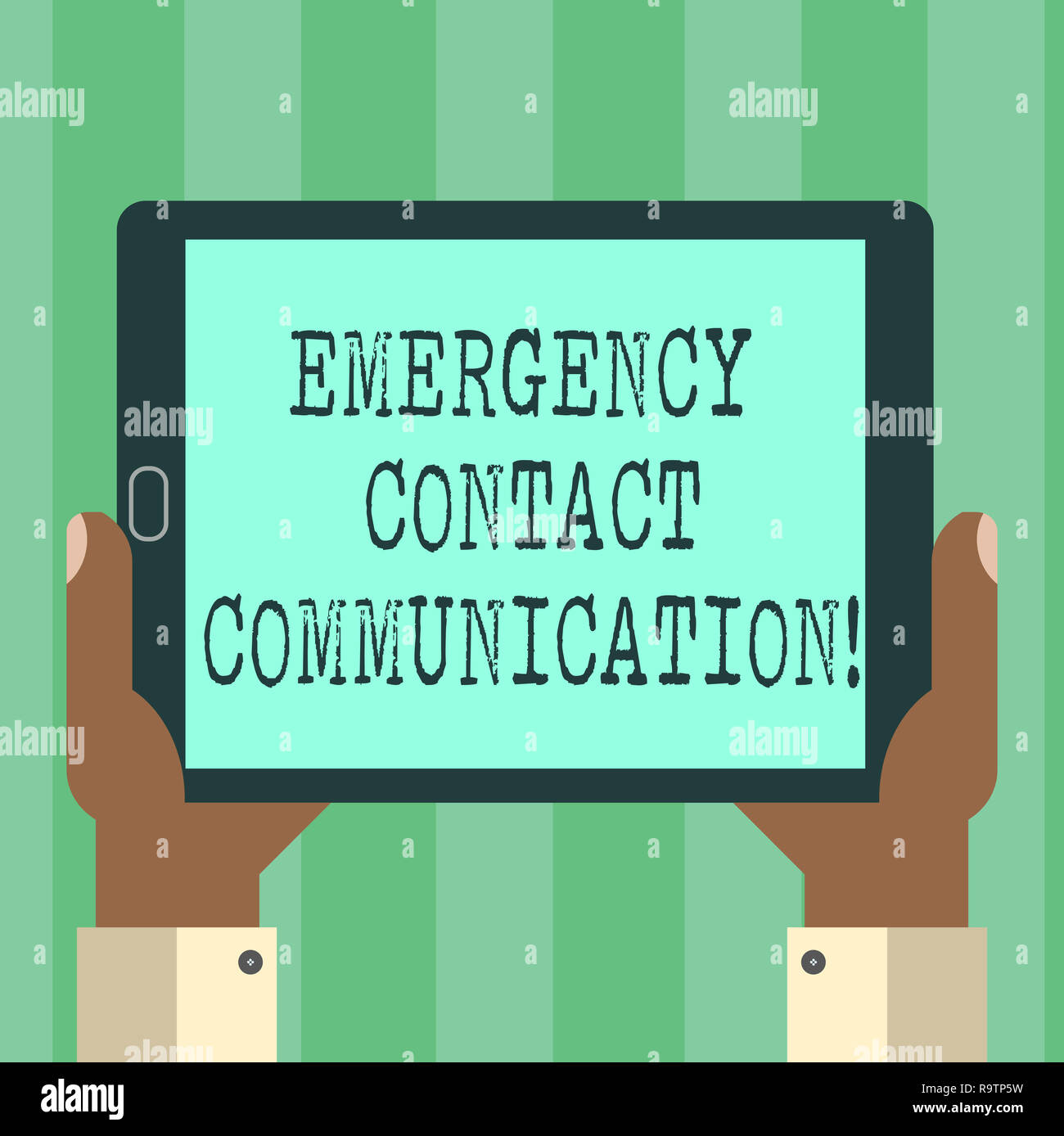 Handwriting text Emergency Contact Communication. Concept meaning ...