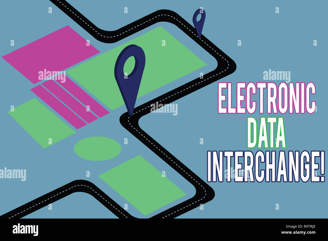 Handwriting text writing Electronic Data Interchange. Concept meaning