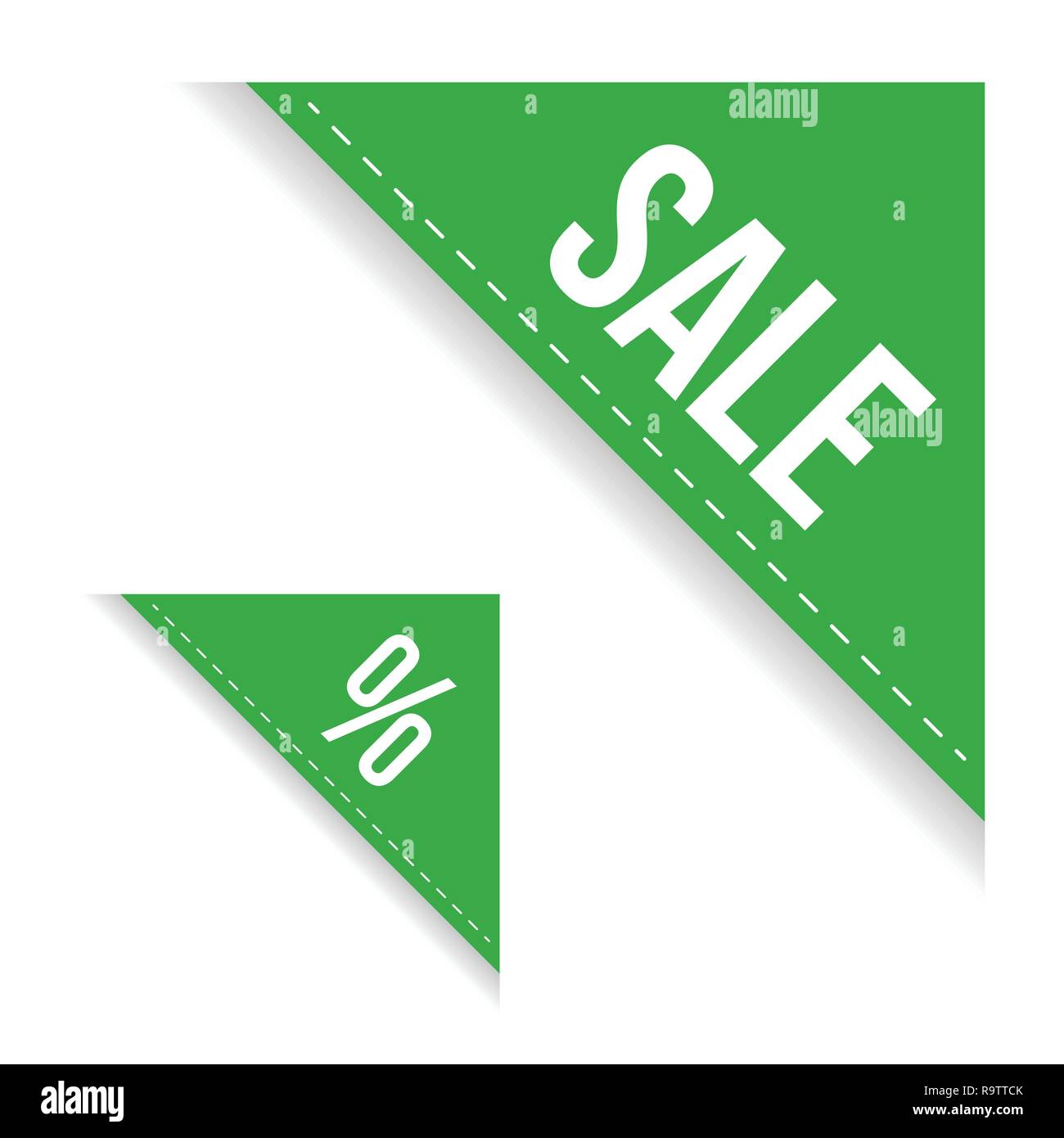 Sale corner ribbon set Stock Vector Image & Art - Alamy