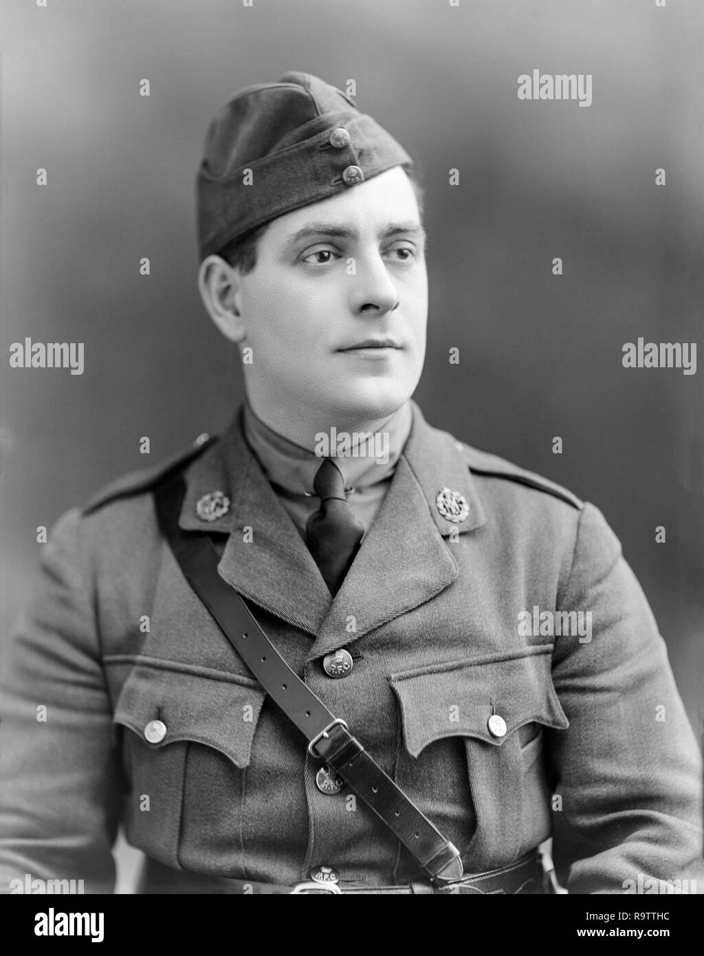 2nd Lieutenant J. Wingate of the Royal Flying Corps. Photograph taken on 13th December 1916 at the famous London Studio photographers Bassano of London. Stock Photo