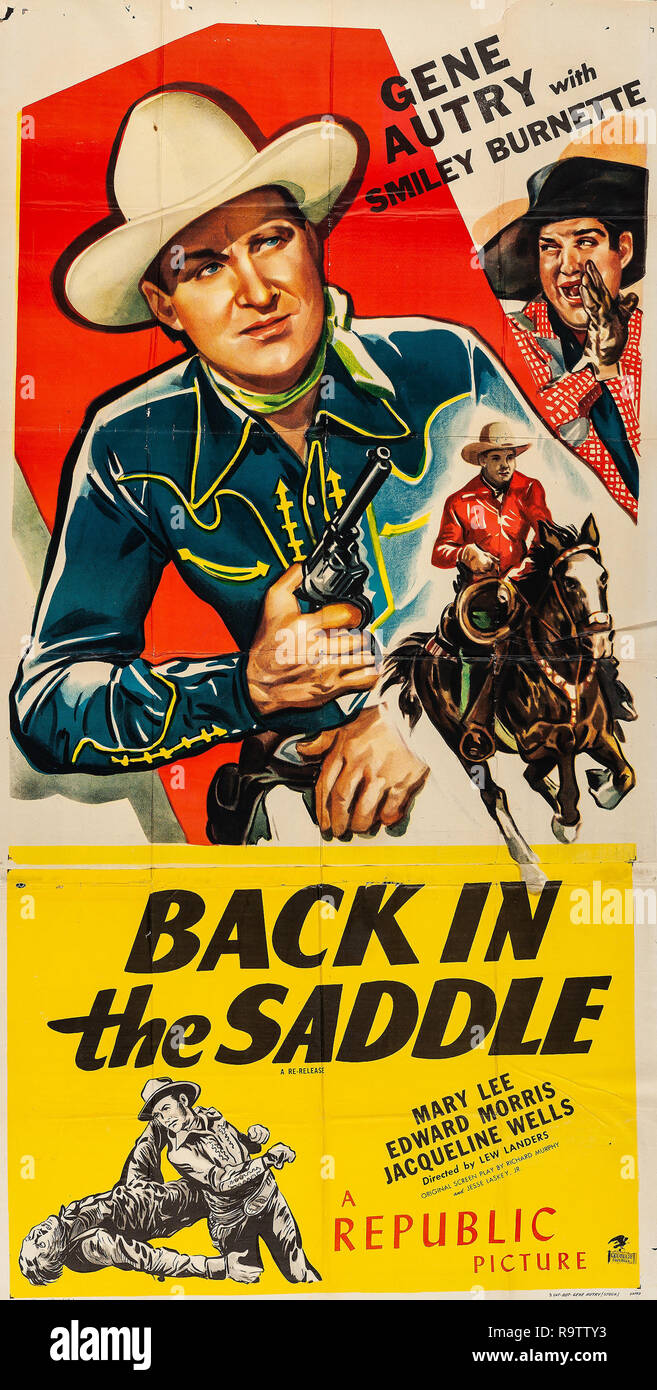 Back In The Saddle Republic R 1945 Poster Gene Autry File Reference 6tha Stock Photo Alamy