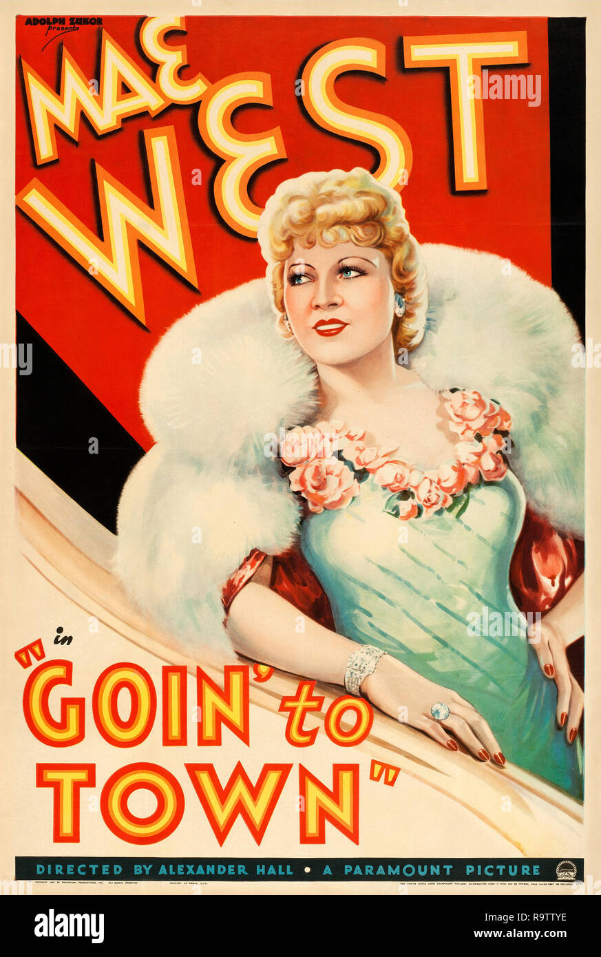 Goin' to Town (Paramount, 1935). Poster  Mae West File Reference # 33635 897THA Stock Photo