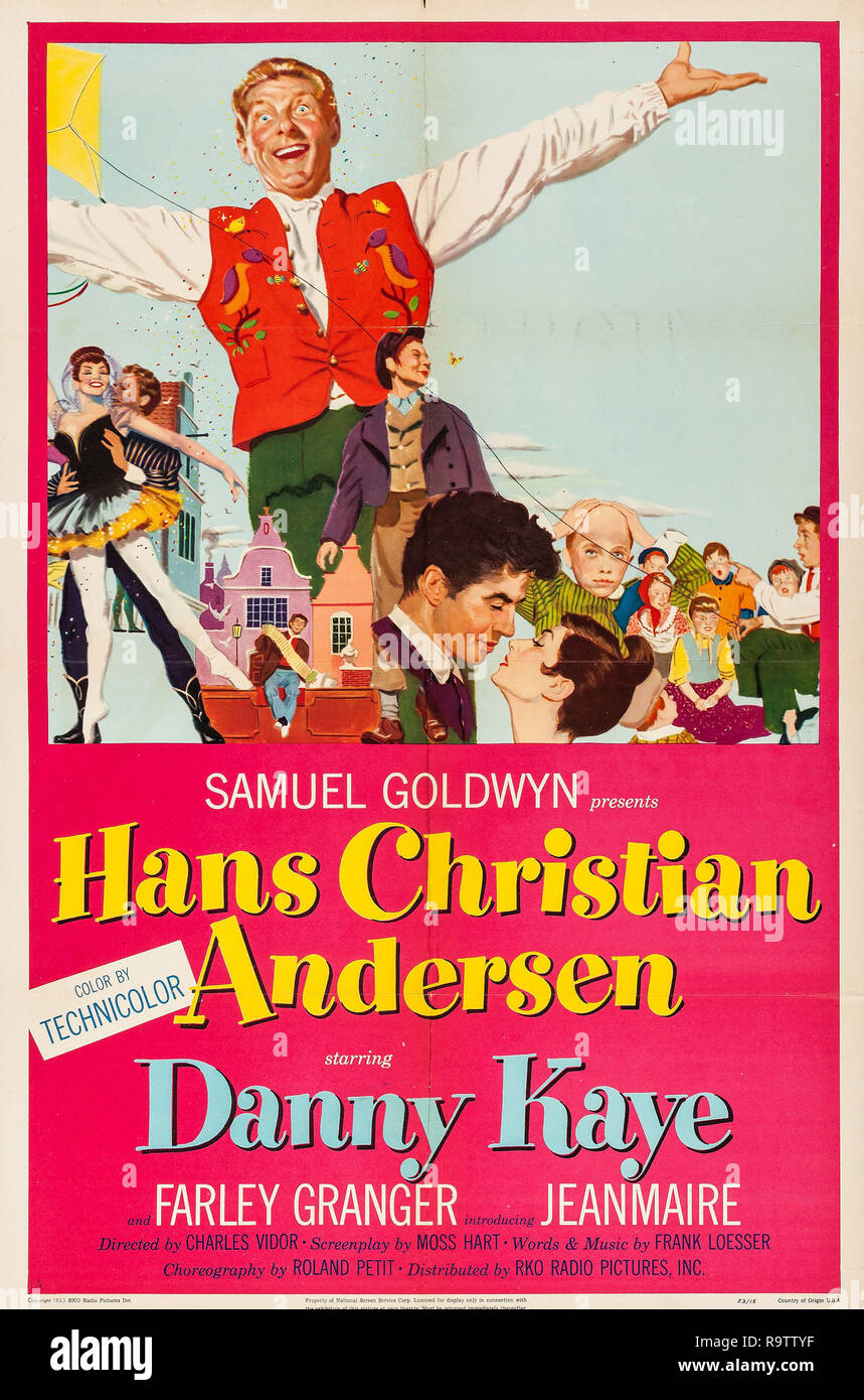 Hans Christian Andersen (RKO, 1953) Poster  Danny Kaye File Reference # 33635 898THA Stock Photo