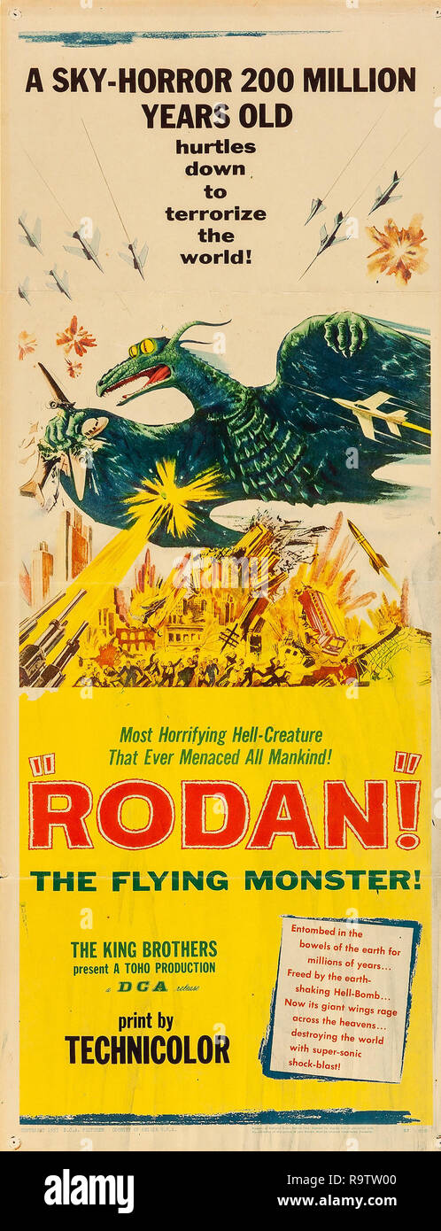 Rodan! The Flying Monster (DCA, 1957)  Poster  Poster Art File Reference # 33635 910THA Stock Photo