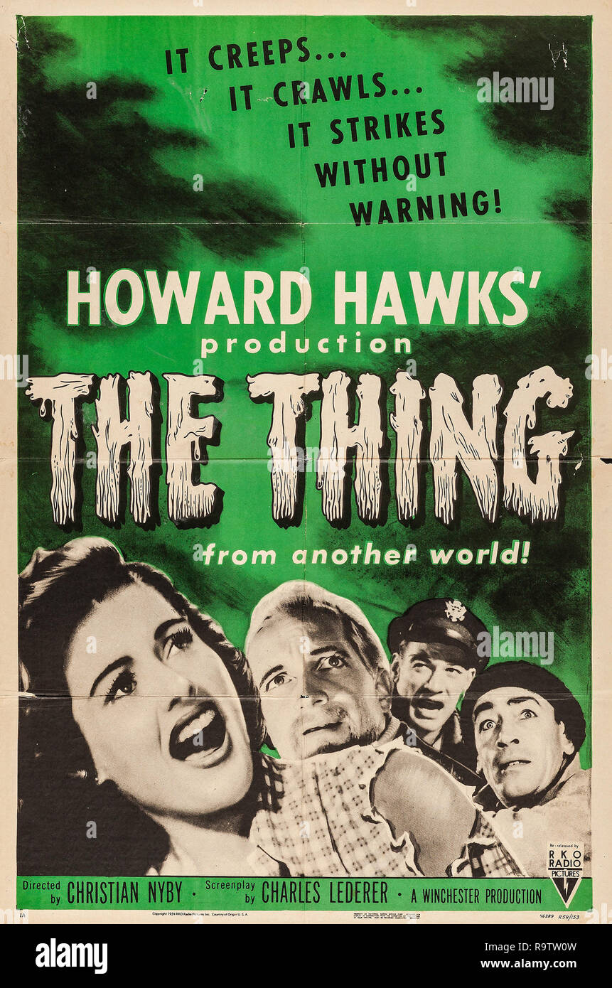 The Thing from Another World (RKO, 1951) Re-issue 1954 Poster  Poster Art File Reference # 33635 932THA Stock Photo