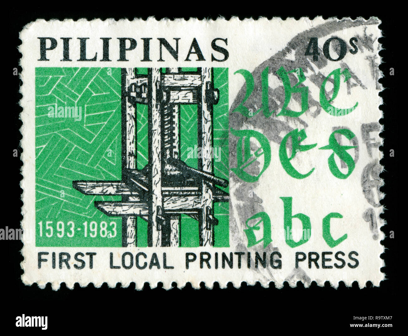 Postage stamp from the Philippines issued in 1983 depicting the First