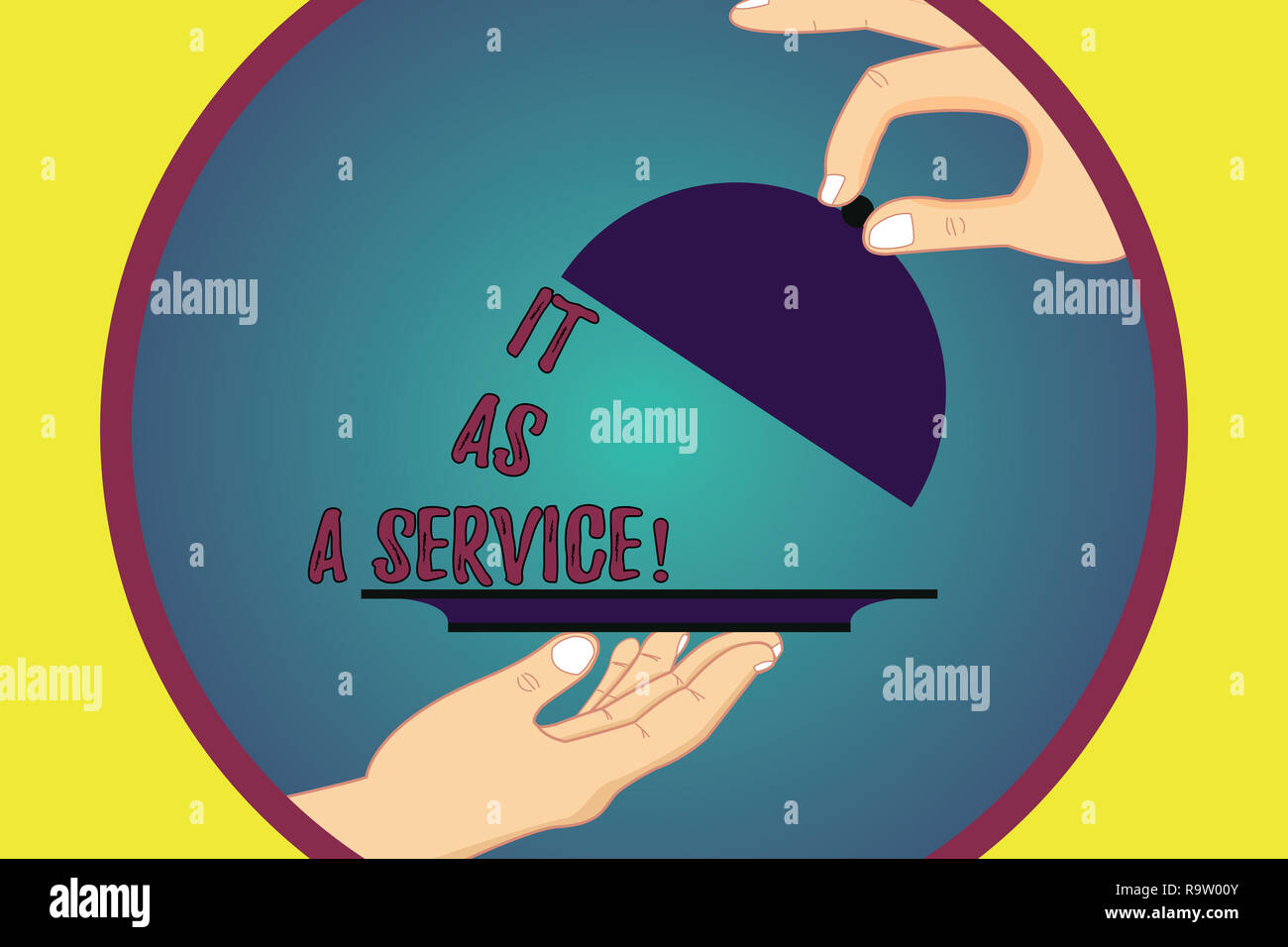 Handwriting text writing It As A Service. Concept meaning Information