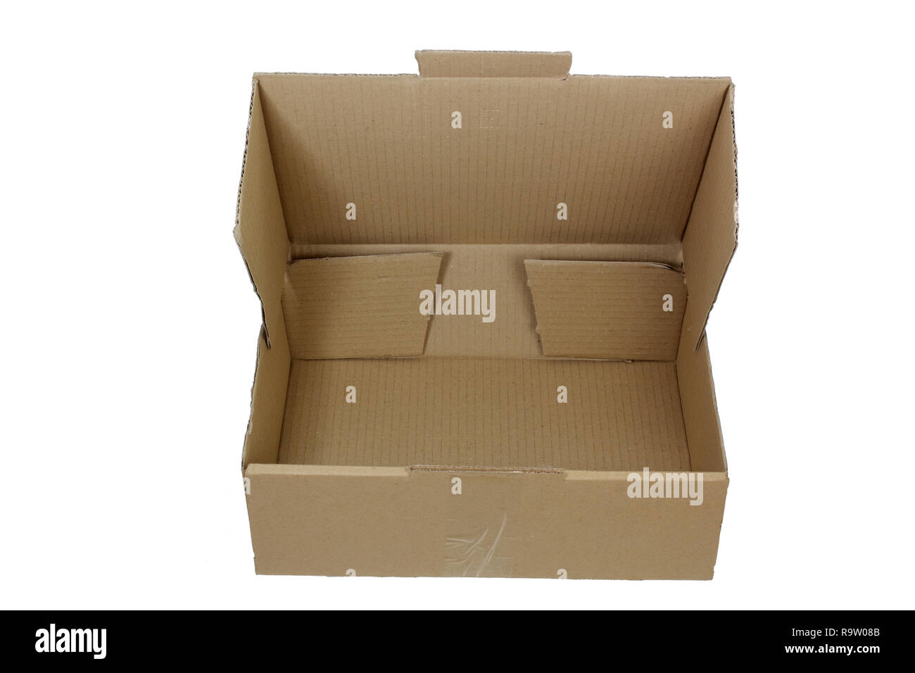 Cardboard Box on White Background Stock Photo
