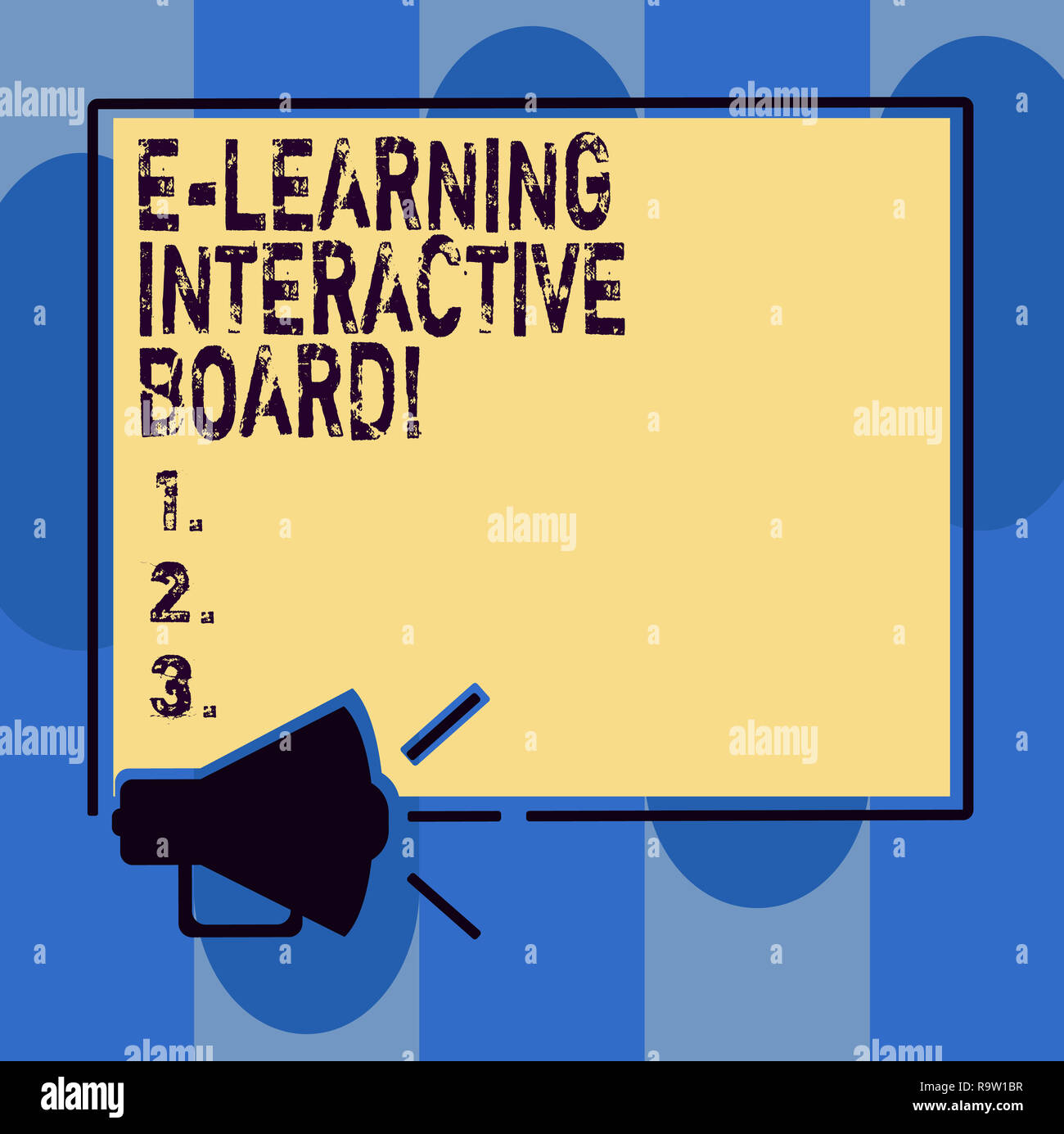 Handwriting Text Writing E Learning Interactive Board Concept Meaning Integrated Set Of Interactive Online Services Megaphone Sound Icon Outlines Bla Stock Photo Alamy