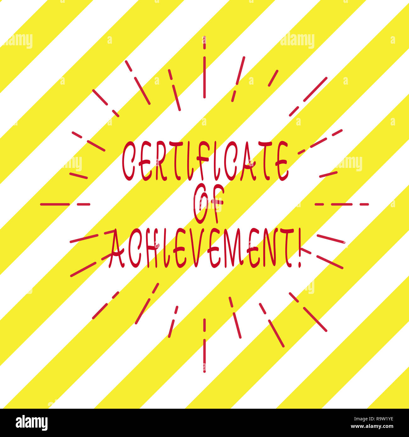 Handwriting text writing Certificate Of Achievement. Concept meaning
