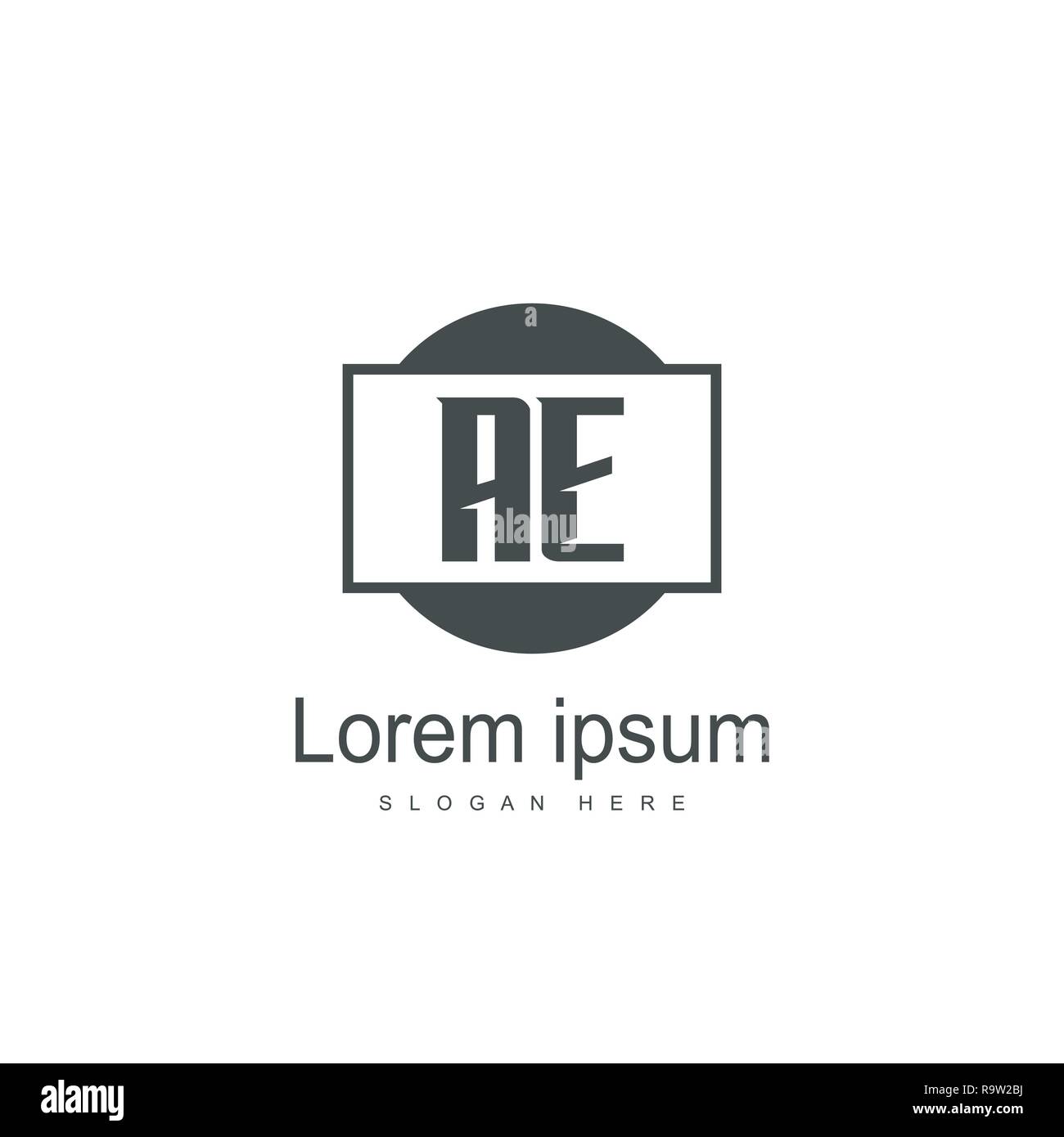 Initial Letter AE Logo Template Vector Design Stock Vector Image & Art ...