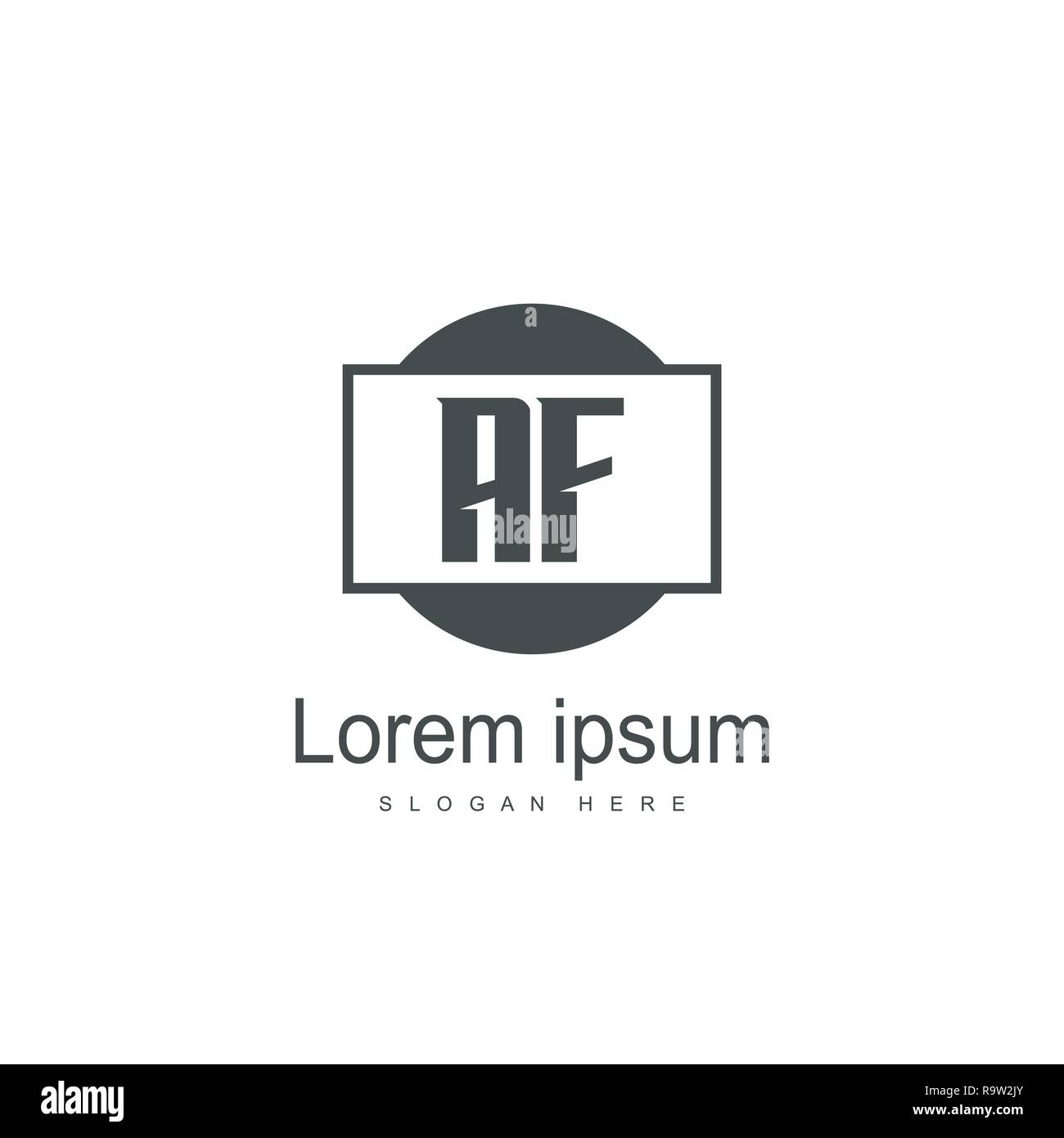 Initial Letter AF Logo Template Vector Design Stock Vector Image & Art ...