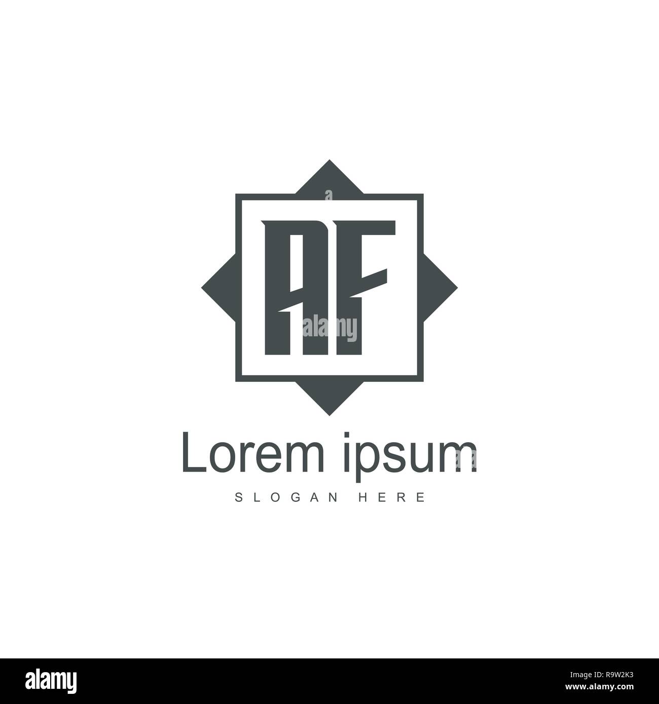 Initial Letter AF Logo Template Vector Design Stock Vector Image & Art ...