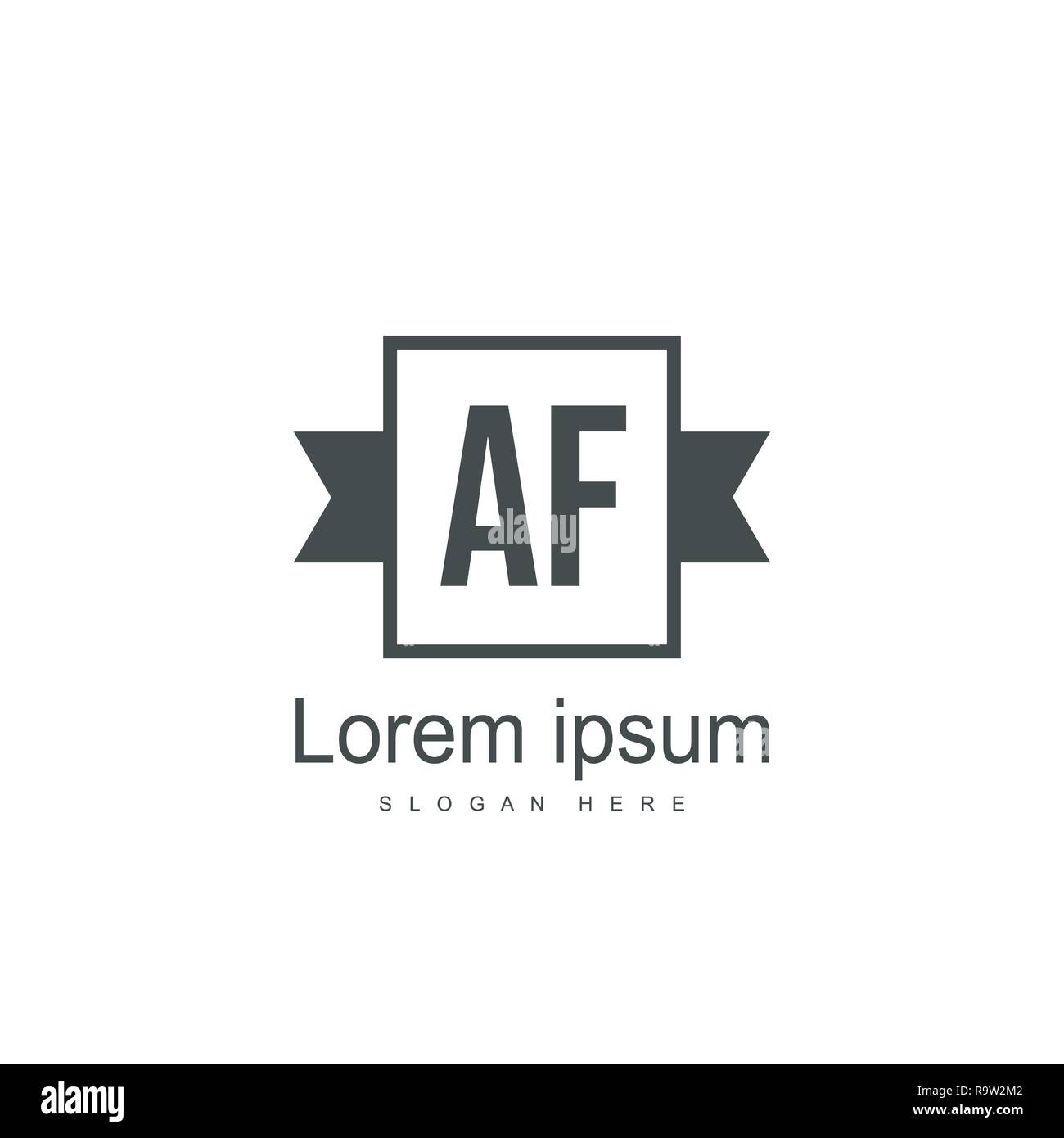 Initial Letter AF Logo Template Vector Design Stock Vector Image & Art ...